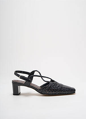 Sandales/nu pieds matière lisse talon de 4 à 6cm noir BERTIN femme