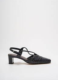 Sandales/nu pieds matière lisse talon de 4 à 6cm noir BERTIN femme