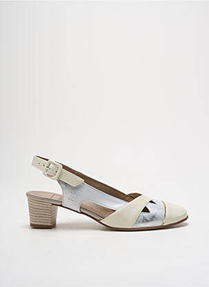 Sandales/nu pieds matière lisse talon de 4 à 6cm beige HASLEY femme