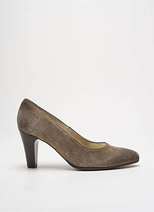 Escarpins nubuck talon de 7 à 9cm marron ALAIN BASTIANI femme