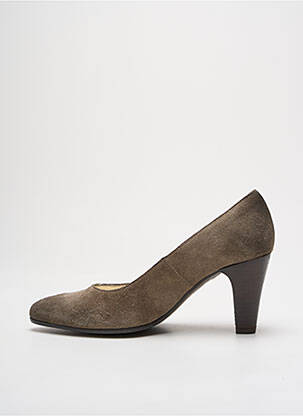 Escarpins nubuck talon de 7 à 9cm marron ALAIN BASTIANI femme