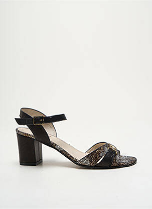 Sandales/nu pieds matière lisse talon de 4 à 6cm noir HASLEY femme