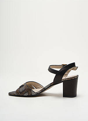 Sandales/nu pieds matière lisse talon de 4 à 6cm noir HASLEY femme