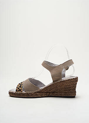 Espadrilles nubuck talon de 4 à 6cm gris BRUMA femme