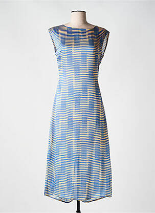 Robe mi-longue bleu MUS & BOMBON pour femme