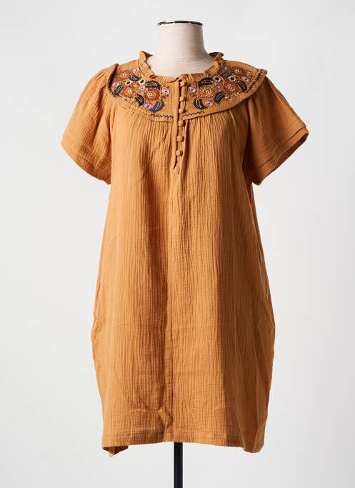 Robe courte marron ORFEO pour femme