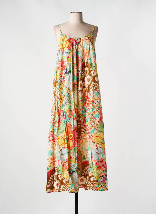 Robe longue jaune ORFEO pour femme