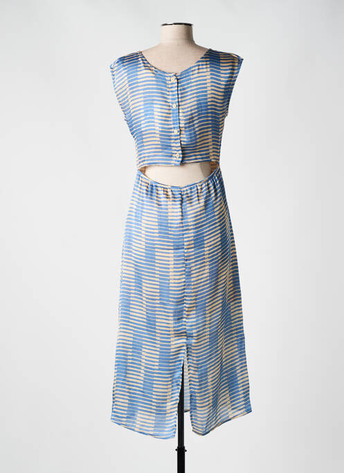 Robe mi-longue bleu MUS & BOMBON pour femme