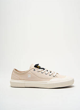 Baskets semelle amovible bout rond beige G STAR homme