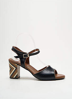 Sandales/nu pieds matière lisse talon de 4 à 6cm noir NEMONIC femme