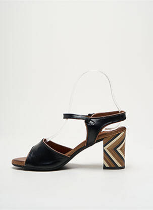 Sandales/nu pieds matière lisse talon de 4 à 6cm noir NEMONIC femme