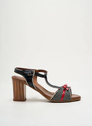 Sandales/nu pieds matière lisse talon de 4 à 6cm noir NEMONIC femme