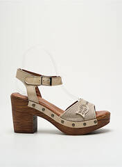 Sandales/Nu pieds beige NEMONIC pour femme seconde vue