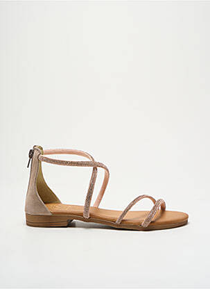 Sandales/nu pieds chiquet talon plat jusqu'à 3cm rose DICIOTTOPIU femme