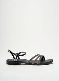 Sandales/nu pieds chiquet talon plat jusqu'à 3cm noir DICIOTTOPIU femme