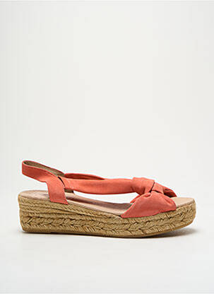 Espadrilles bout ouvert talon de 4 à 6cm orange GAIMO femme