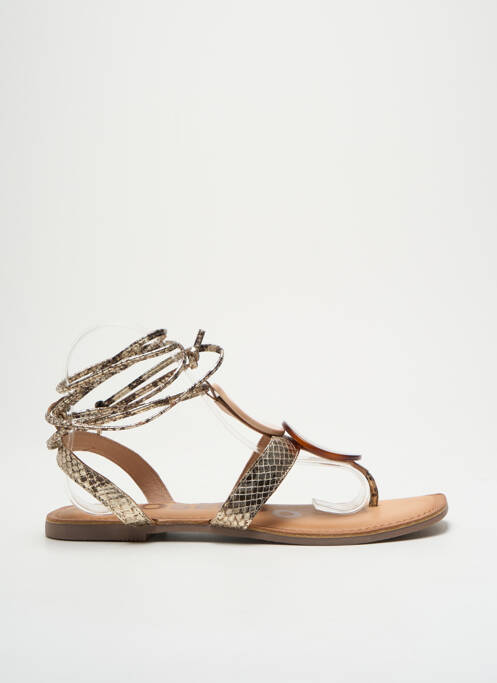 Tongs impression talon plat jusqu'à 3cm or GIOSEPPO femme