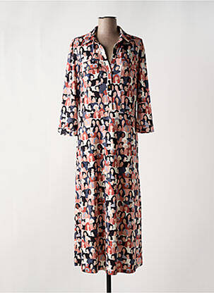 Robe longue manches longues manches longues marron K-DESIGN femme