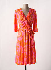 Robe mi-longue orange K-DESIGN pour femme seconde vue