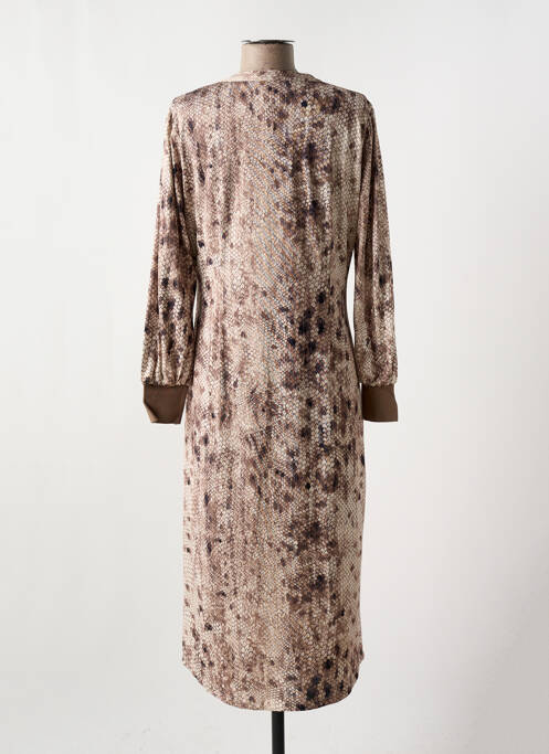 Robe mi-longue marron K-DESIGN pour femme