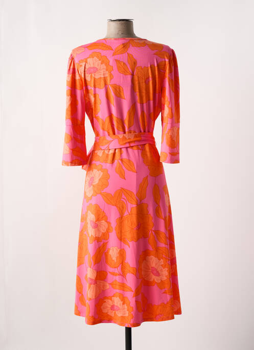 Robe mi-longue orange K-DESIGN pour femme