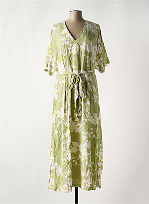 Robe courte manches courtes manches courtes vert ESCORPION femme