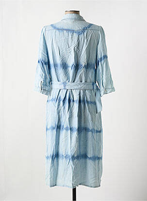 Robe mi-longue manches 3/4 manches 3/4 bleu K-DESIGN femme