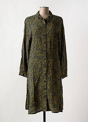 Robe mi-longue imprimé fantaisie manches longues vert ARMOR LUX femme