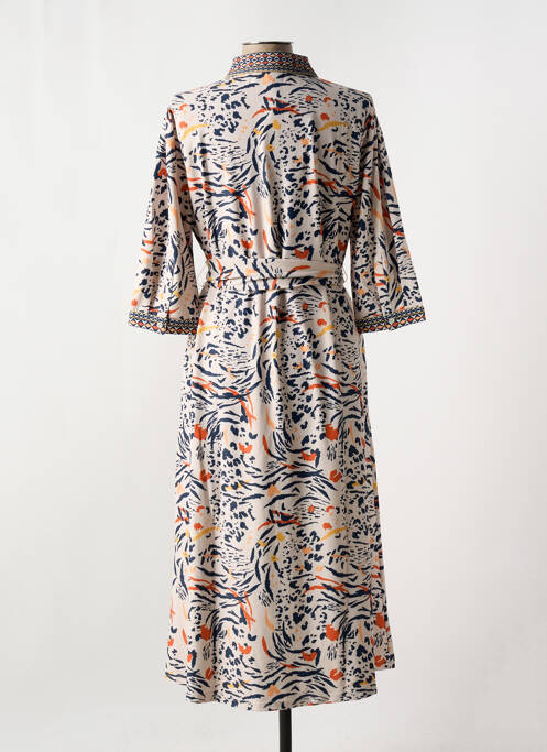 Robe mi-longue blanc K-DESIGN pour femme