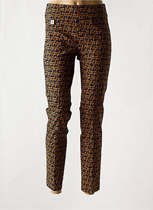 Pantalon slim taille élastique taille normale marron JOSEPH RIBKOFF femme