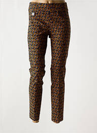 Pantalon slim taille élastique taille normale marron JOSEPH RIBKOFF femme