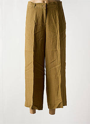 Pantalon 7/8 fermeture zippée sous rabat boutonné taille normale vert SAINT JAMES femme
