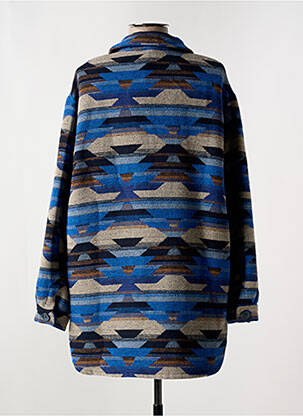 Veste casual coupe droite bleu LA FEE MARABOUTEE femme