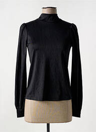 Pull col roulé coupe cintrée manches longues noir LOLA ESPELETA femme