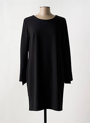 Robe courte fermeture zippée au dos manches longues noir TINTA femme