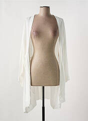 Gilet manches longues blanc LA FEE MARABOUTEE pour femme seconde vue