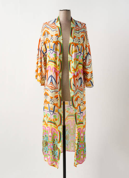 Gilet manches longues orange BARILOCHE pour femme