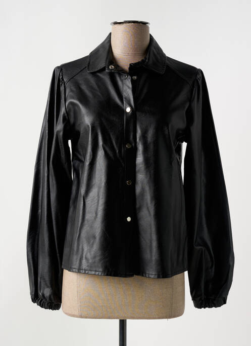 Veste simili cuir noir LA FEE MARABOUTEE pour femme