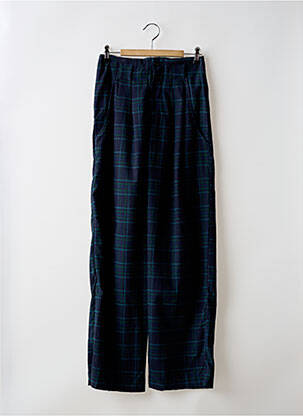 Pantalon large fermeture zippée sous rabat boutonné taille haute bleu HARRIS WILSON femme
