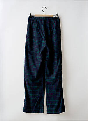 Pantalon large fermeture zippée sous rabat boutonné taille haute bleu HARRIS WILSON femme