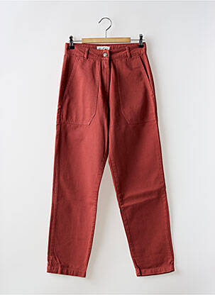 Pantalon droit tissage popeline taille normale rouge HARRIS WILSON femme