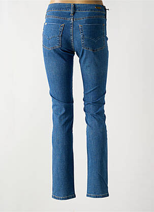 Jeans coupe slim tissage brut taille normale bleu DESGASTE femme