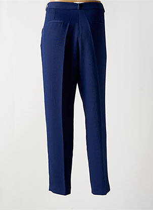Pantalon droit tissage popeline taille normale bleu TINTA femme