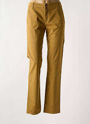 Pantalon droit stretch taille normale marron COUTURIST femme