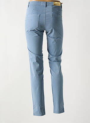 Pantalon slim tissage popeline taille normale bleu COUTURIST femme