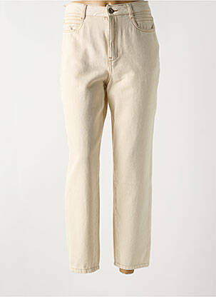Jeans coupe droite stretch taille normale beige LOLA ESPELETA femme
