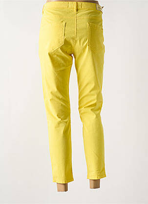 Pantalon 7/8 stretch taille normale jaune COUTURIST femme