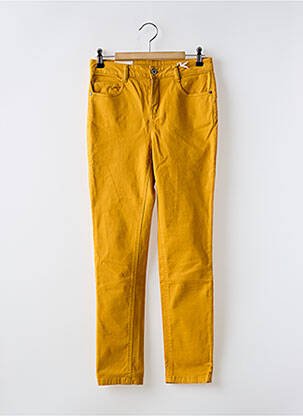 Pantalon slim tissage popeline taille normale jaune LOLA ESPELETA femme