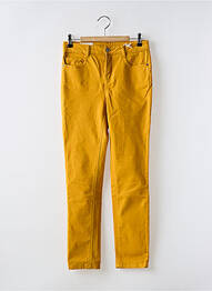Pantalon slim tissage popeline taille normale jaune LOLA ESPELETA femme