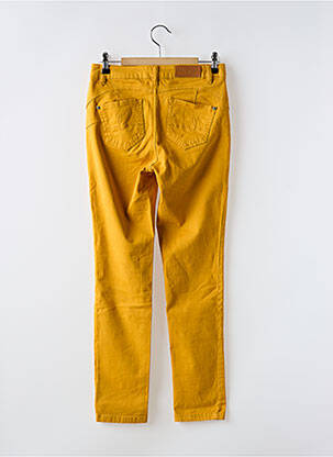 Pantalon slim tissage popeline taille normale jaune LOLA ESPELETA femme